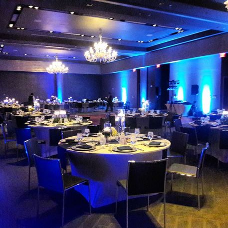 blue uplighting at JW Marriott Austin